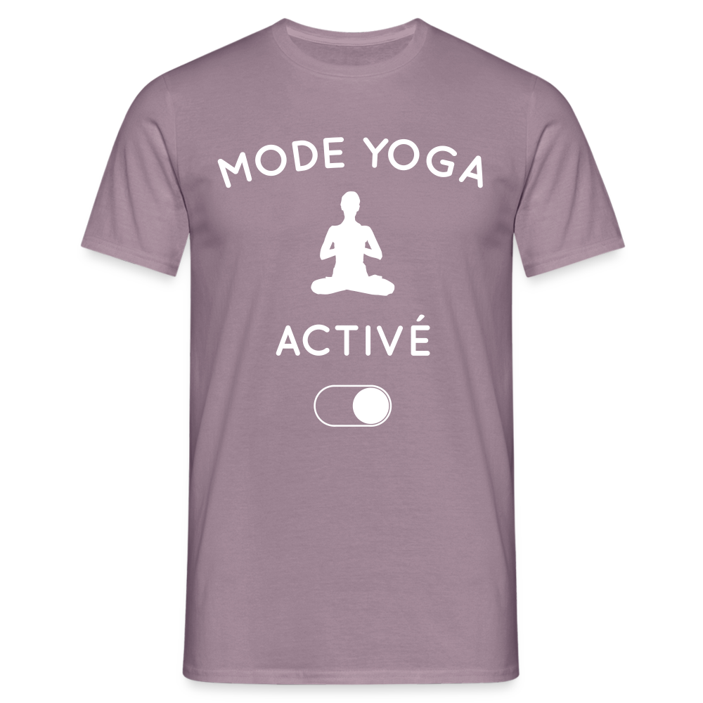 T-shirt Homme - Mode yoga activé - mauve gris 