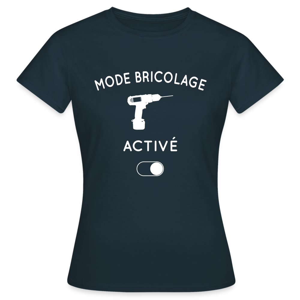 T-shirt Femme - Mode bricolage activé - marine