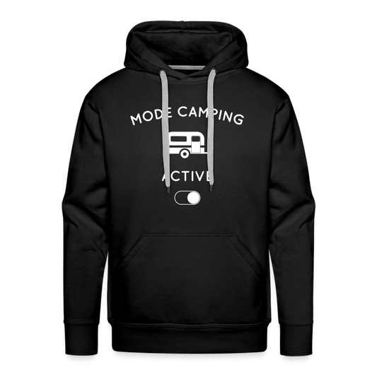 Sweat à capuche Premium Homme - Mode camping activé - noir