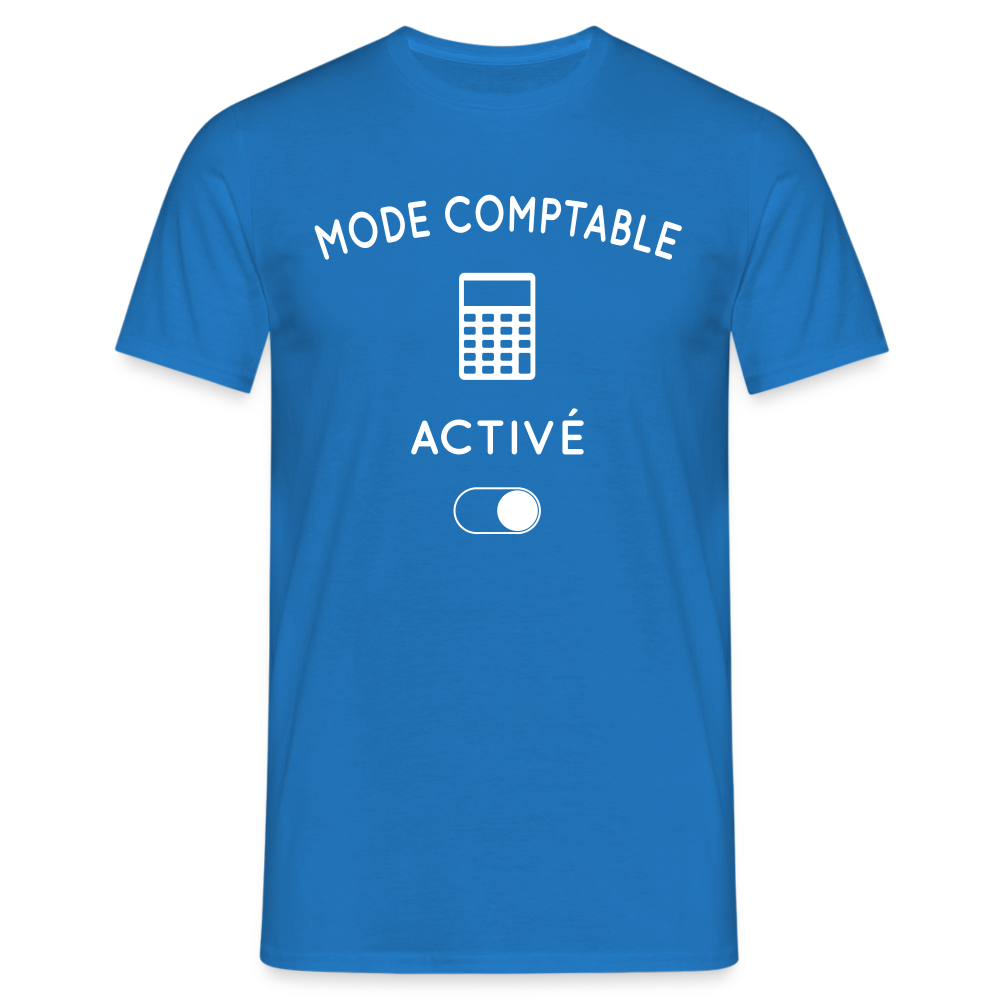 T-shirt Homme - Mode comptable activé - bleu royal