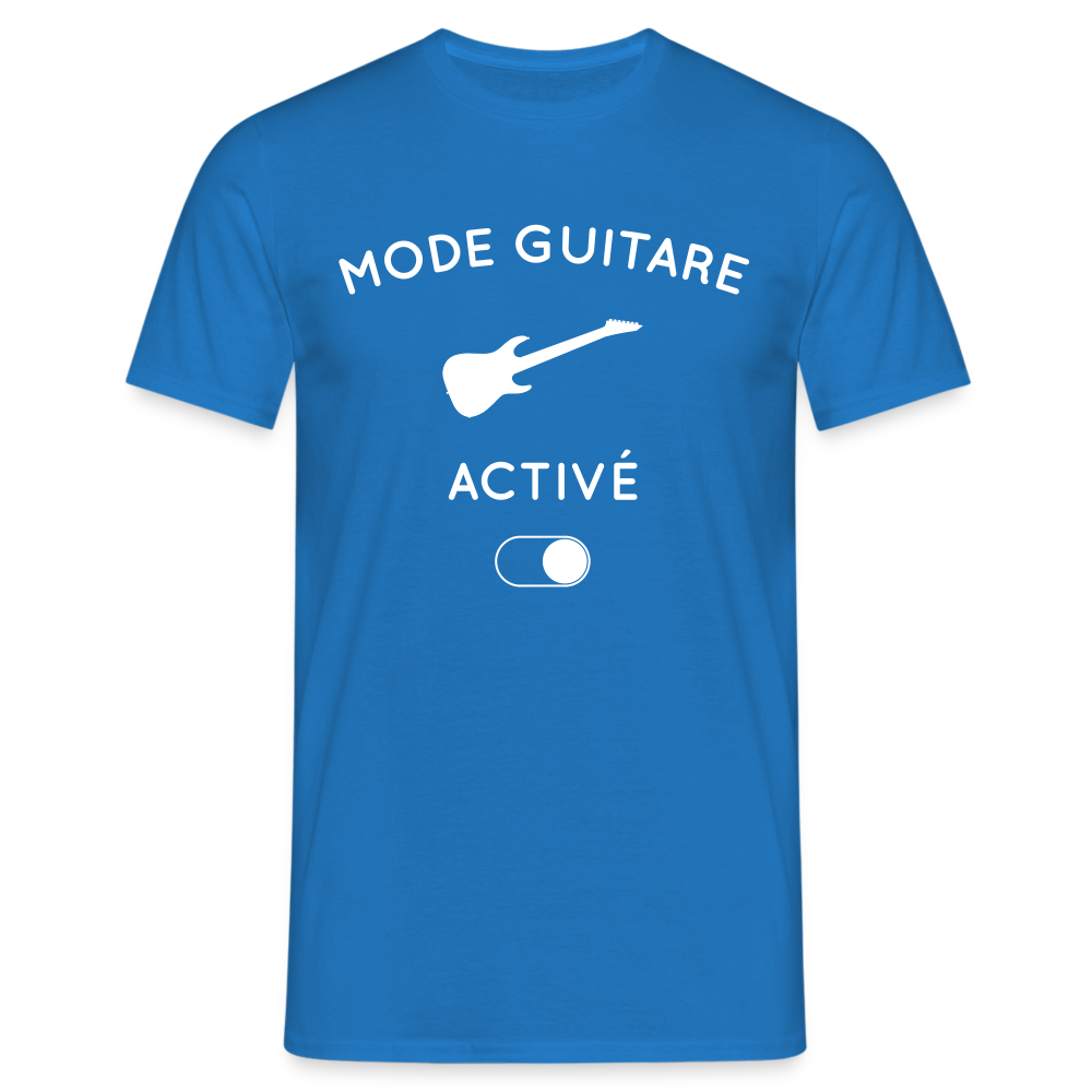 T-shirt Homme - Mode guitare activé - bleu royal