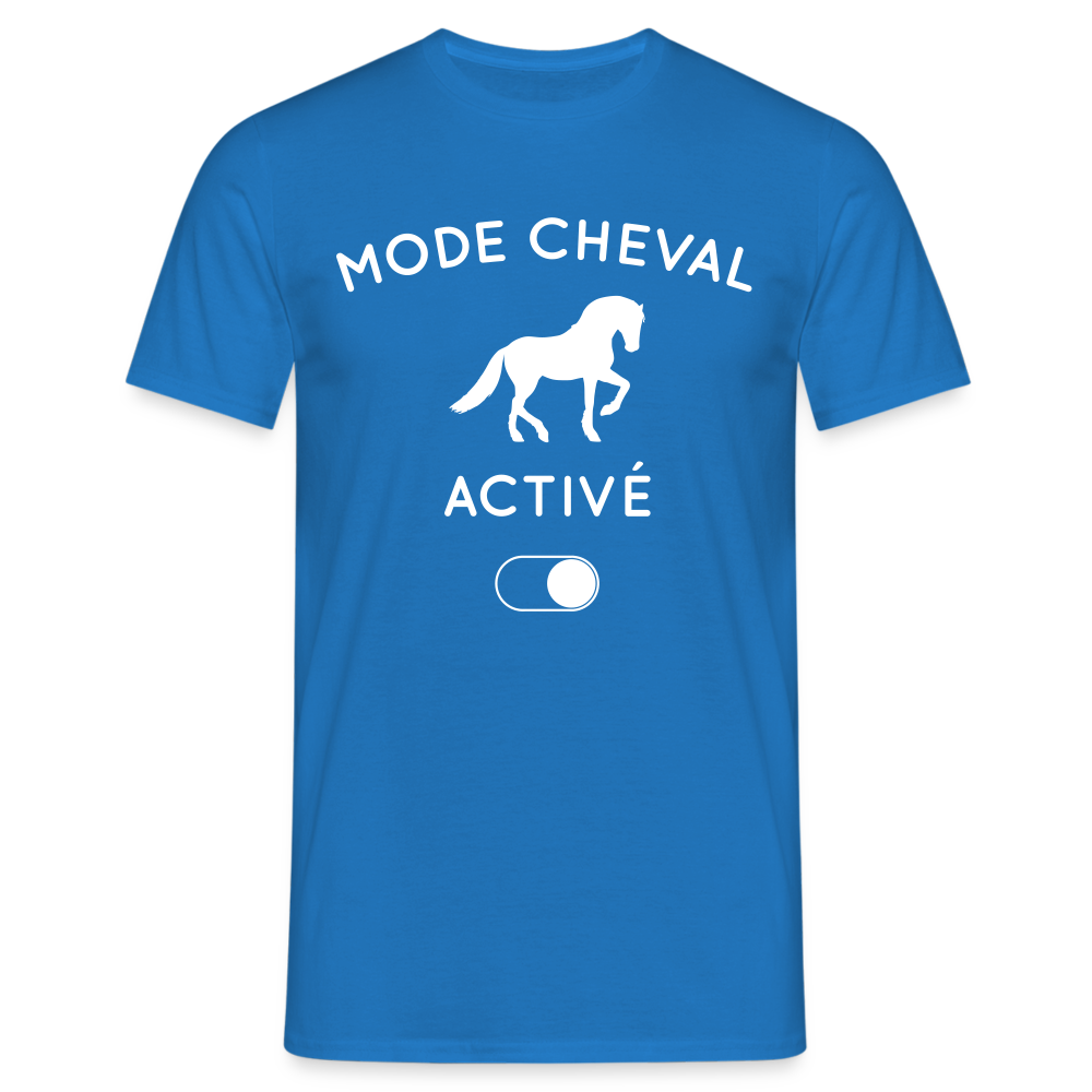 T-shirt Homme - Mode cheval activé - bleu royal