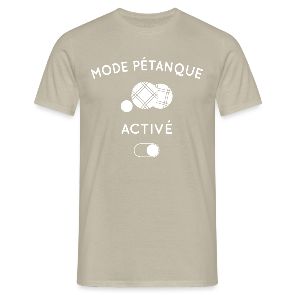 T-shirt Homme - Mode pétanque activé - beige sable