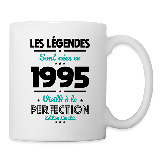 Mug blanc - Anniversaire 30 Ans - Les Légendes sont nées en 1995 - blanc