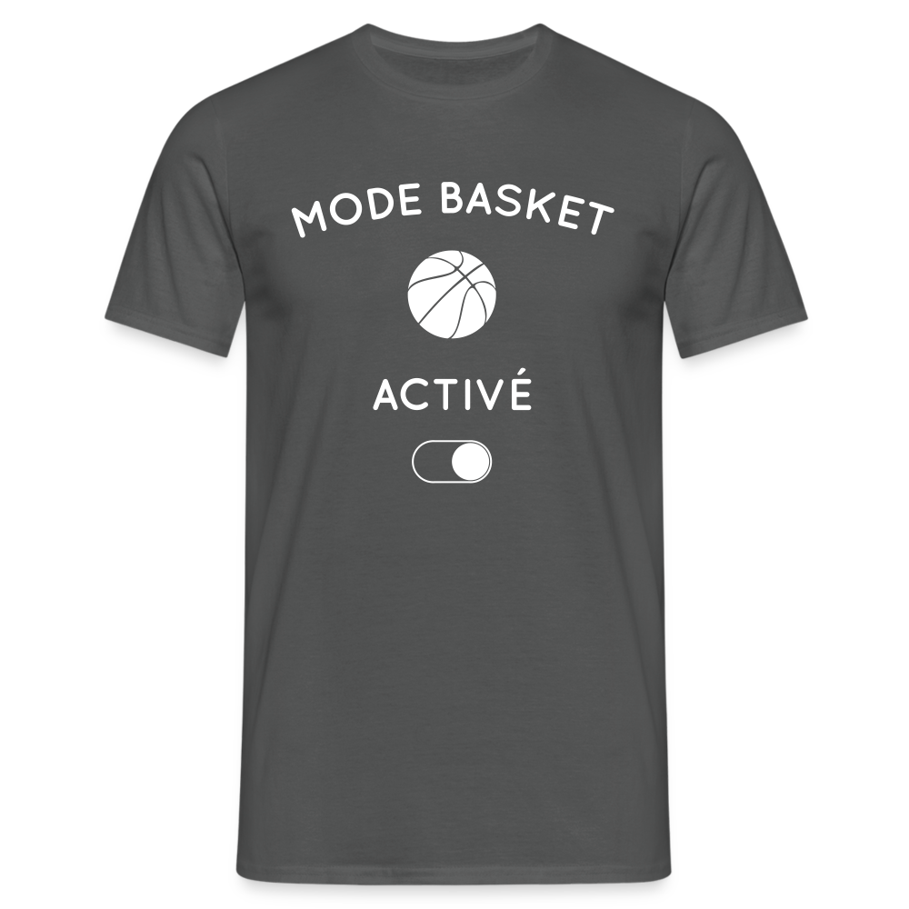 T-shirt Homme - Mode basket activé - charbon