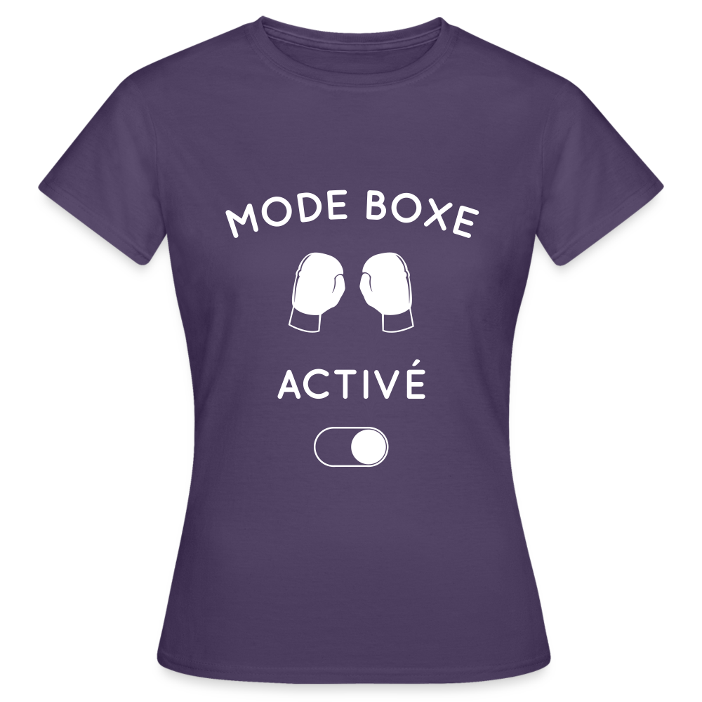 T-shirt Femme - Mode boxe activé - violet foncé