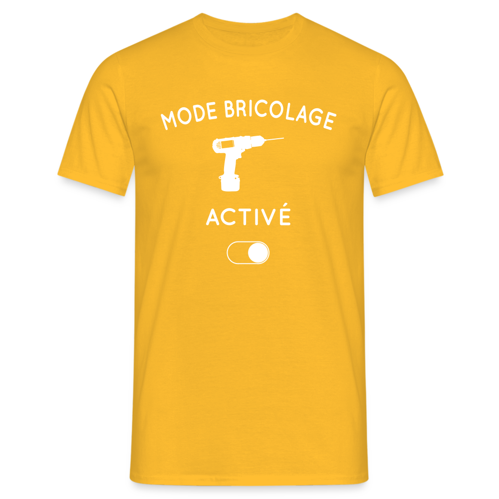 T-shirt Homme - Mode bricolage activé - jaune