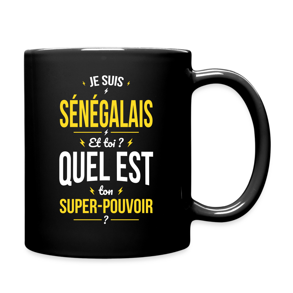 Mug uni - Je suis Sénégalais - Super-pouvoir - noir