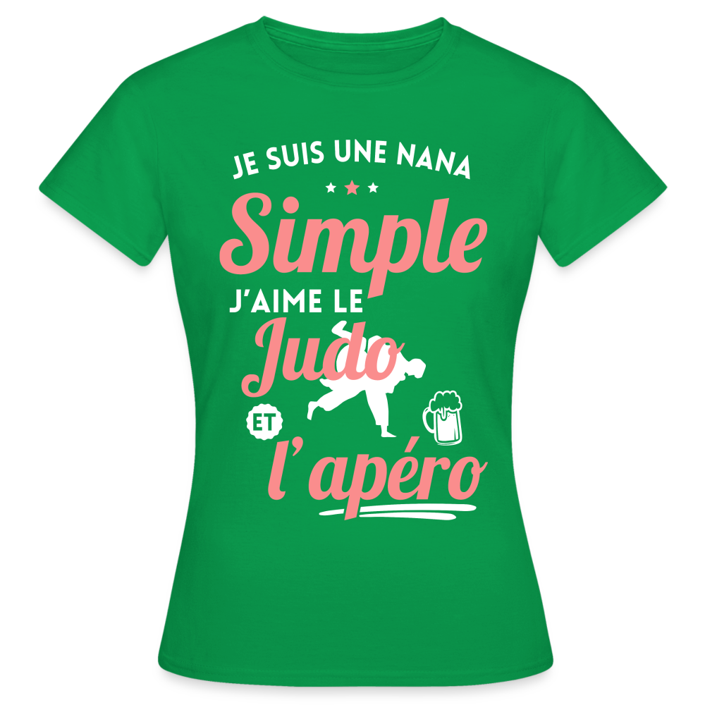 T-shirt Femme - J'aime le judo et l'apéro - vert