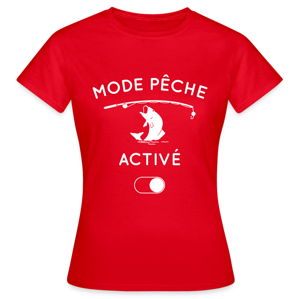 T-shirt Femme - Mode pêche activé - rouge