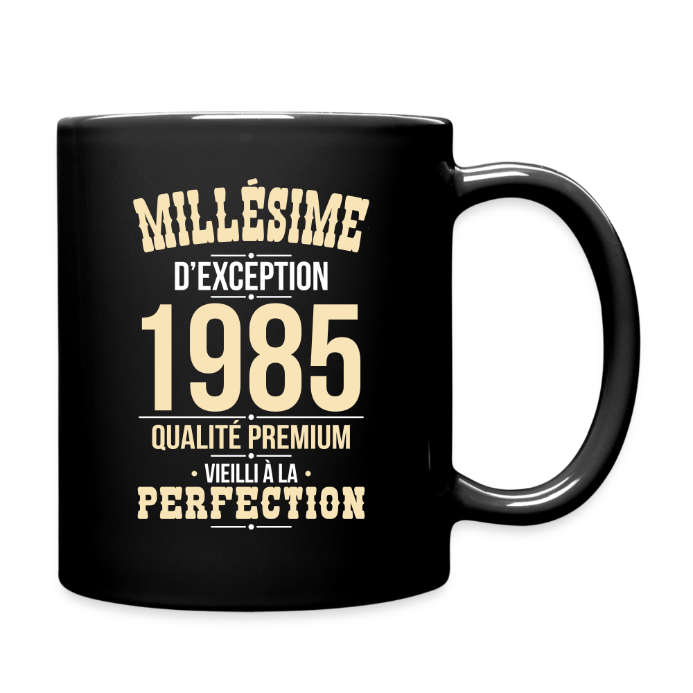 Mug uni - Anniversaire 40 Ans - Millésime 1985 - noir