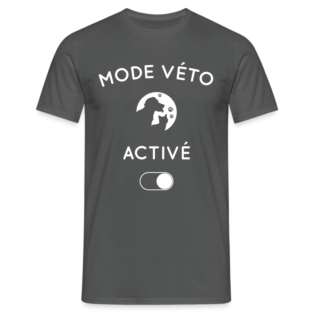 T-shirt Homme - Mode véto activé - charbon