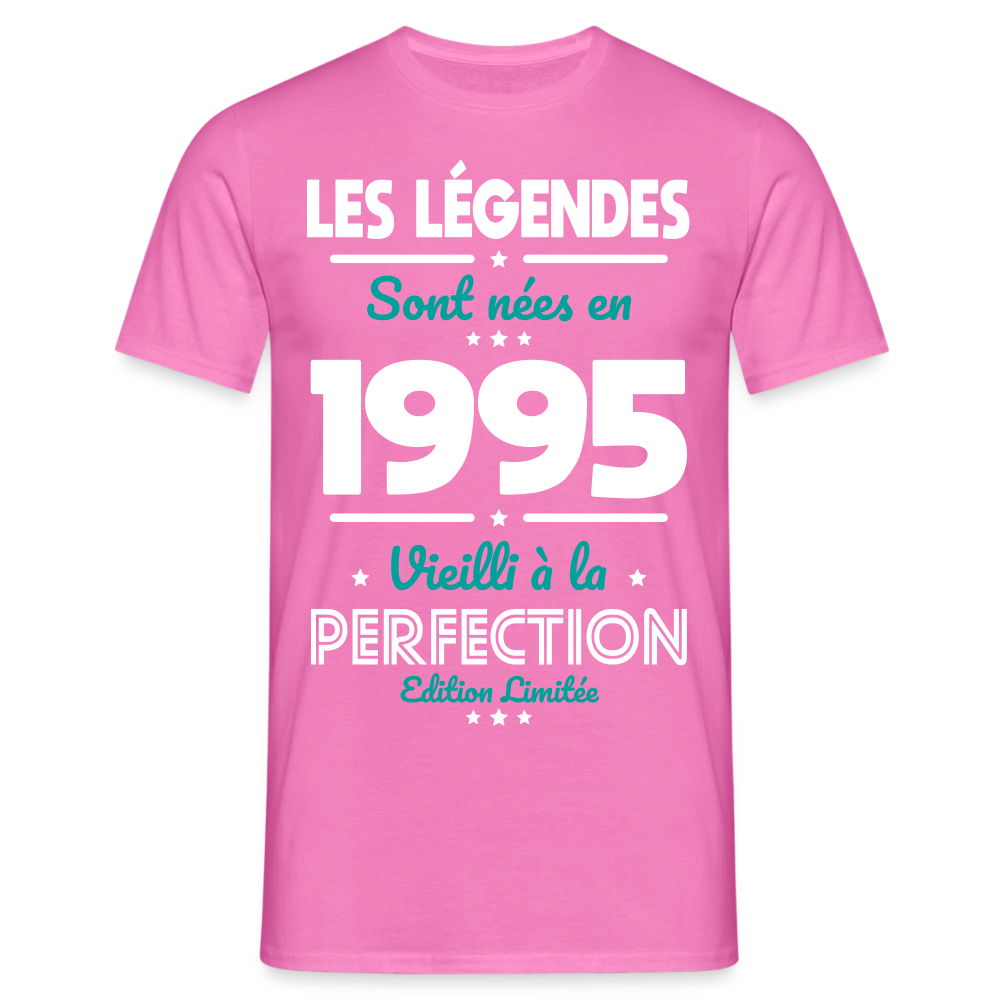 T-shirt Homme - Anniversaire 30 Ans - Les Légendes sont nées en 1995 - rose