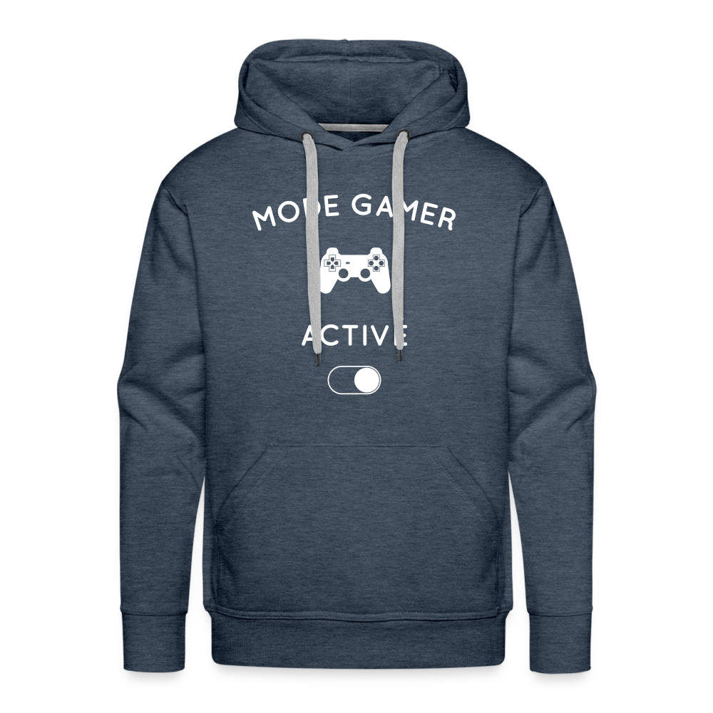 Sweat à capuche Premium Homme - Mode gamer activé - bleu jeans