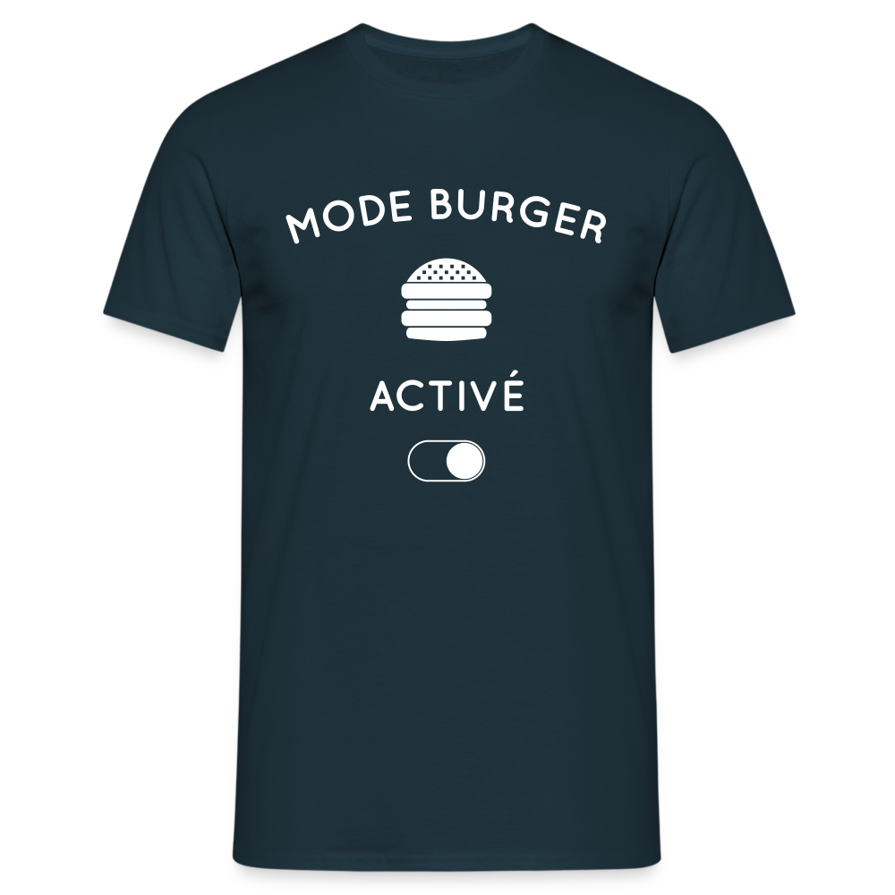 T-shirt Homme - Mode burger activé - marine