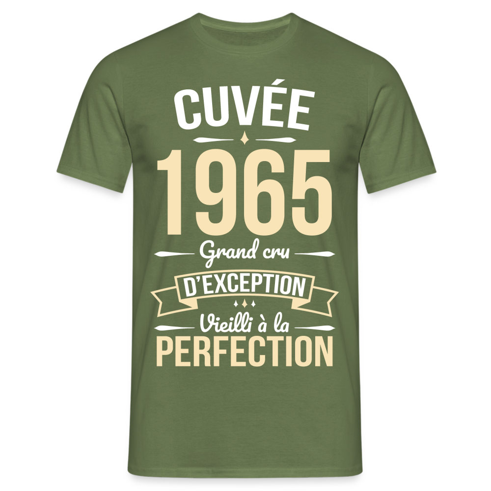 T-shirt Homme - Anniversaire 60 Ans - Cuvée 1965 - vert militaire