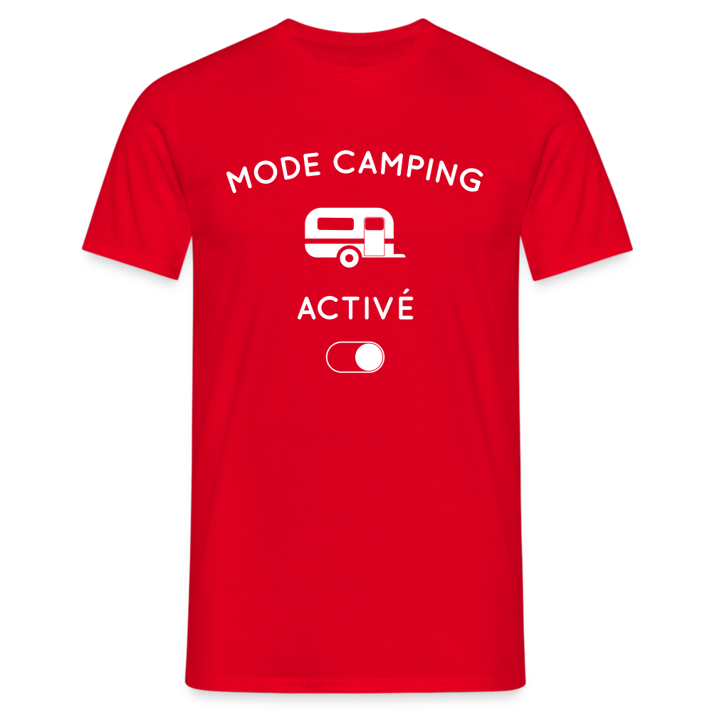 T-shirt Homme - Mode camping activé - rouge