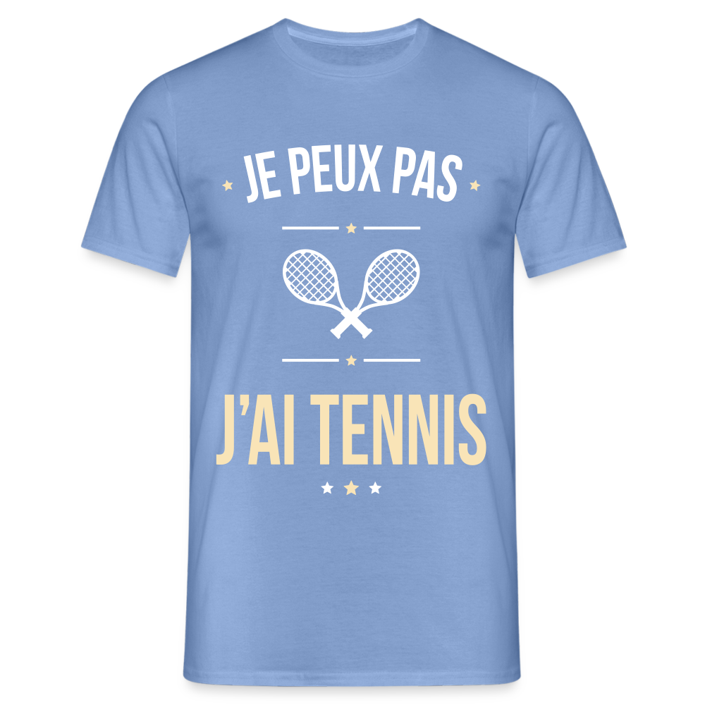 T-shirt Homme - Je peux pas j'ai Tennis - carolina blue