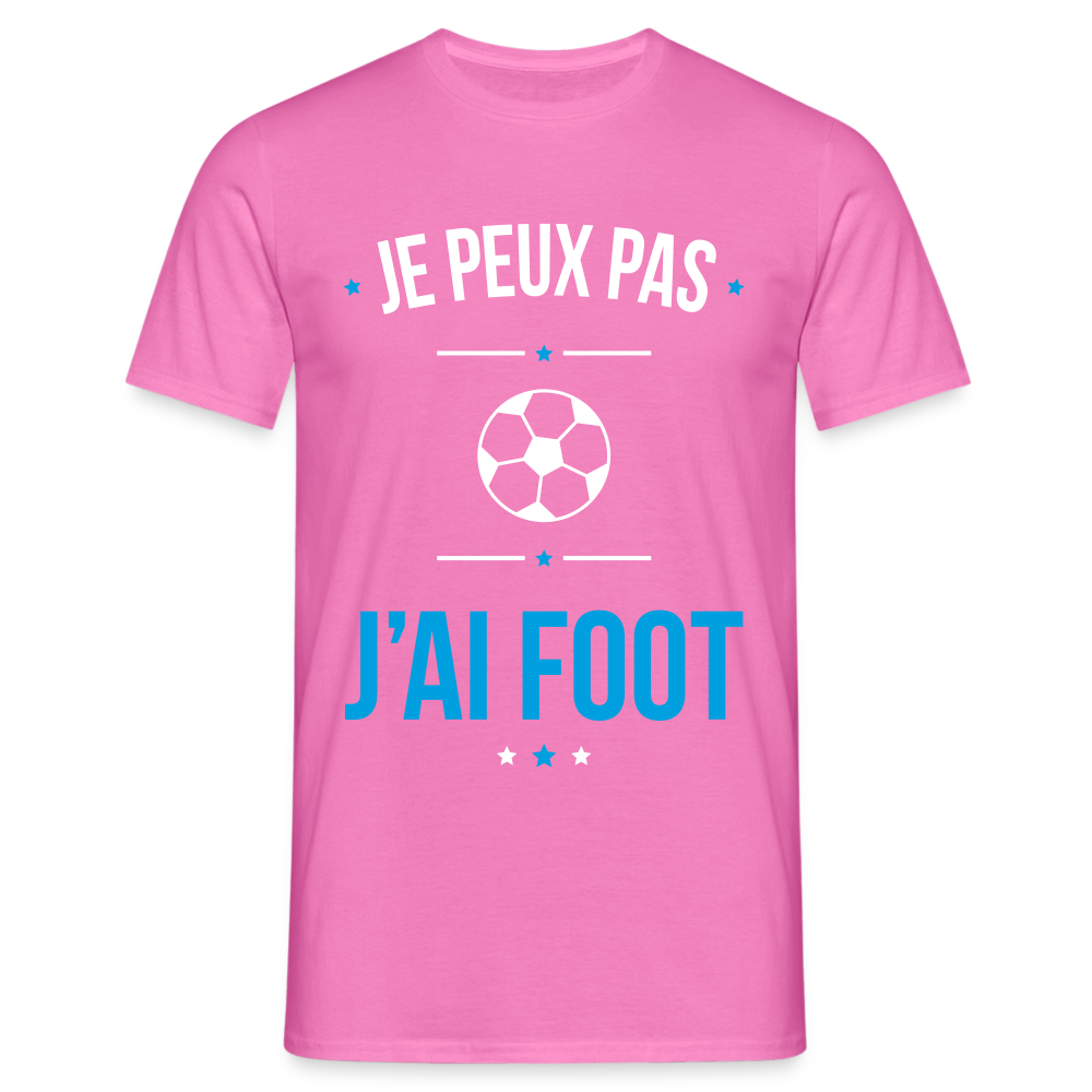 T-shirt Homme - Je peux pas j'ai Foot - rose