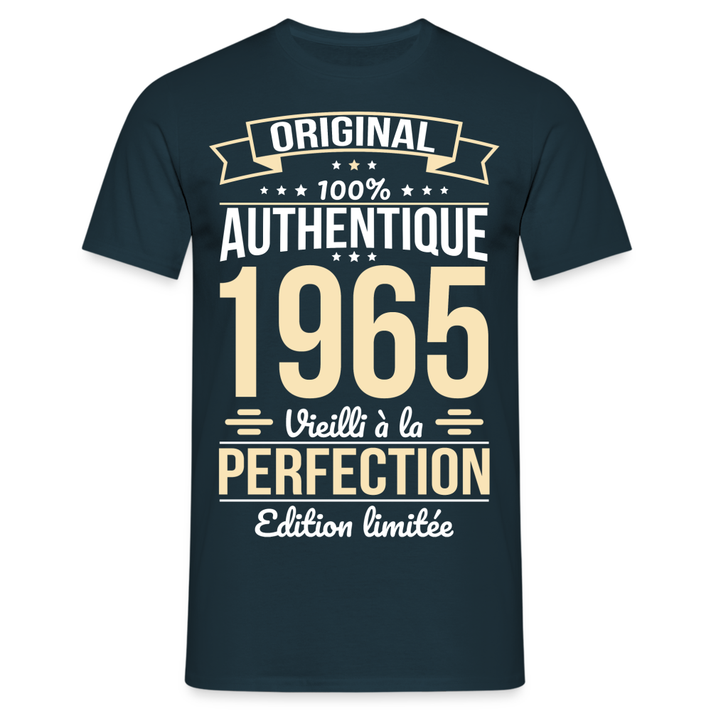 T-shirt Homme - Anniversaire 60 Ans - Original 1965 - marine