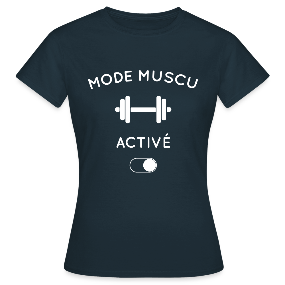 T-shirt Femme - Mode muscu activé - marine