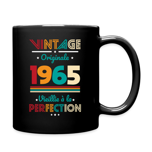 Mug uni - Anniversaire 60 Ans - Vintage Originale 1965 - noir