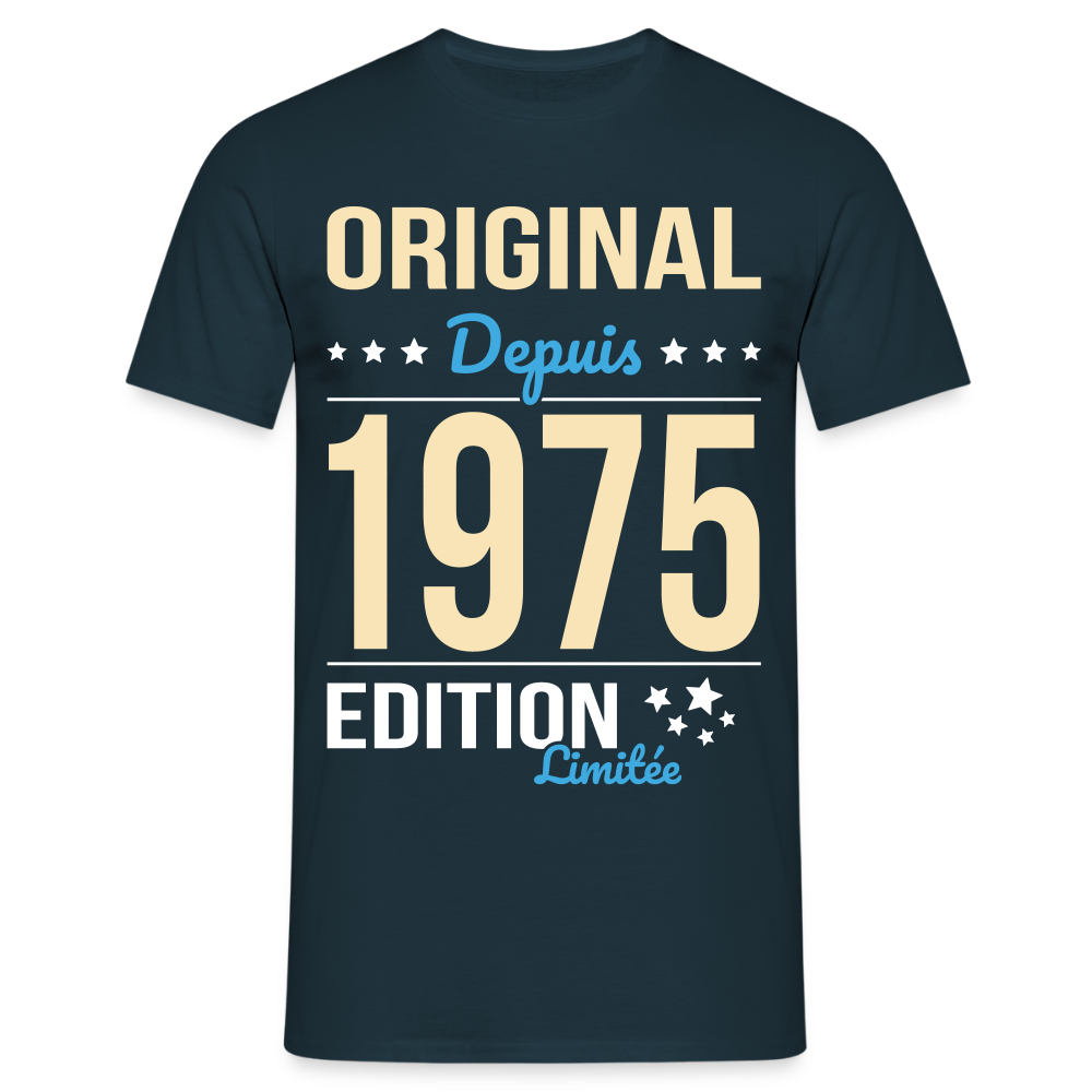 T-shirt Homme - Anniversaire 50 Ans - Original depuis 1975 - marine