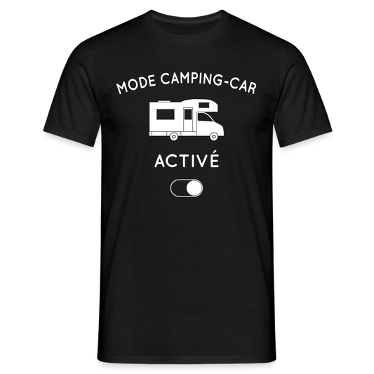 T-shirt Homme - Mode camping-car activé - noir