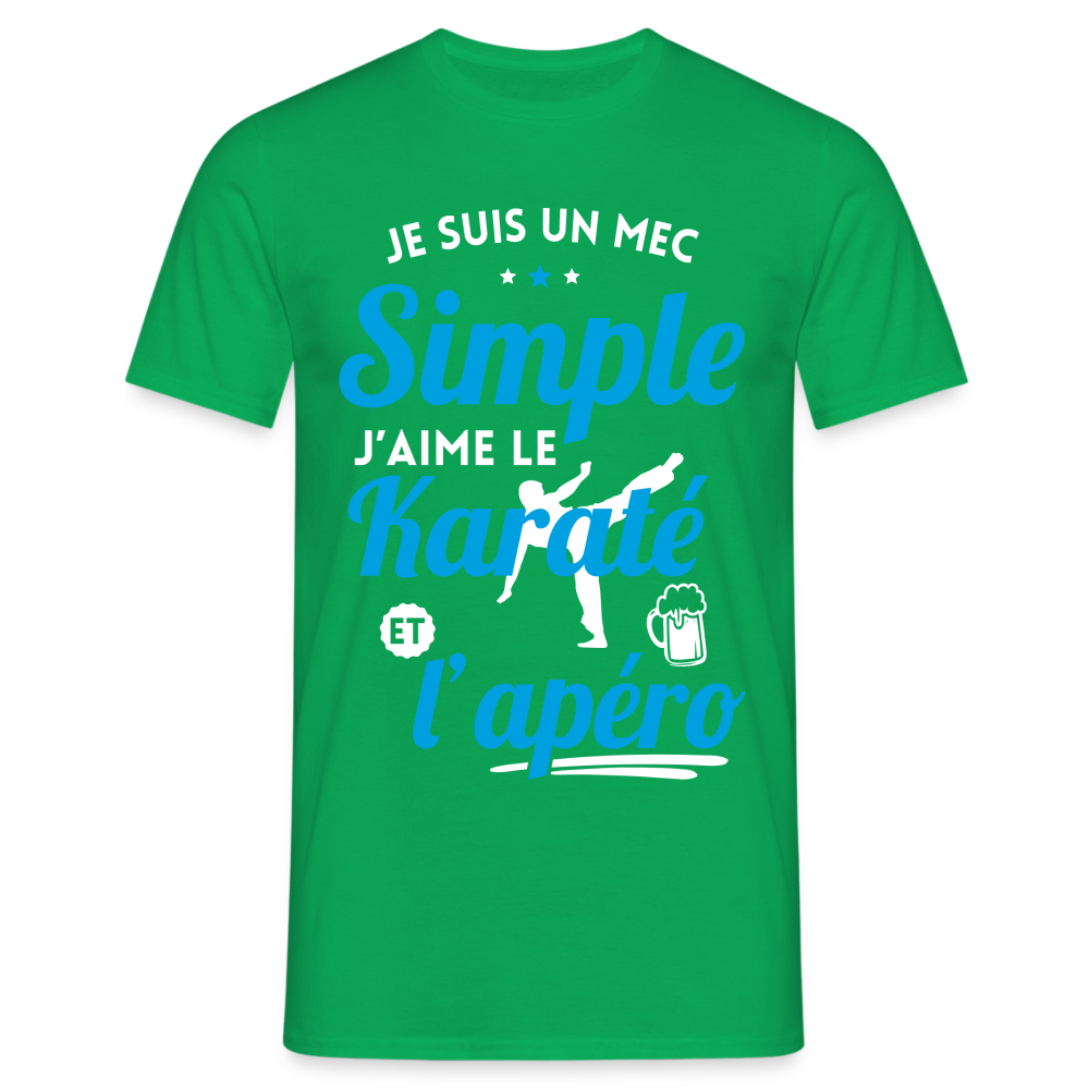 T-shirt Homme - J'aime le karaté et l'apéro - vert