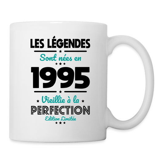 Mug blanc - Anniversaire 30 Ans - Les Légendes sont nées en 1995 - blanc