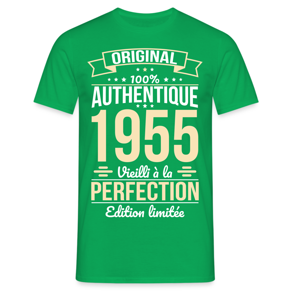 T-shirt Homme - Anniversaire 70 Ans - Original 1955 - vert