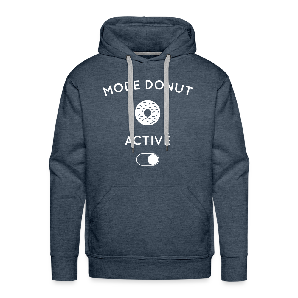 Sweat à capuche Premium Homme - Mode donut activé - bleu jeans