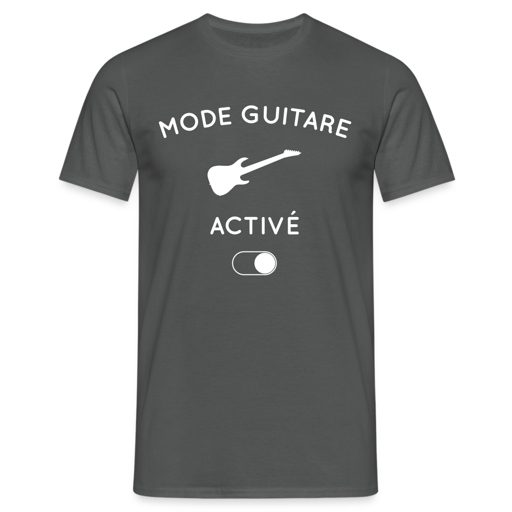 T-shirt Homme - Mode guitare activé - charbon