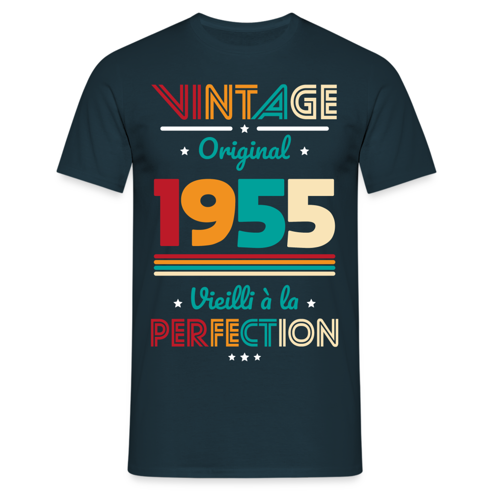 T-shirt Homme - Anniversaire 70 Ans - Vintage Original 1955 - marine