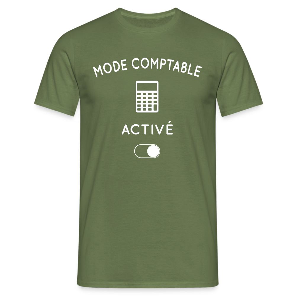 T-shirt Homme - Mode comptable activé - vert militaire