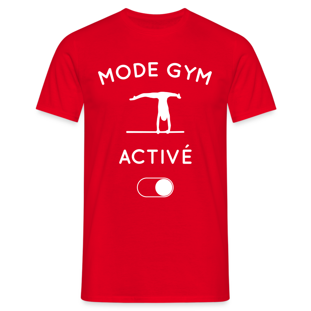 T-shirt Homme - Mode gym activé - rouge