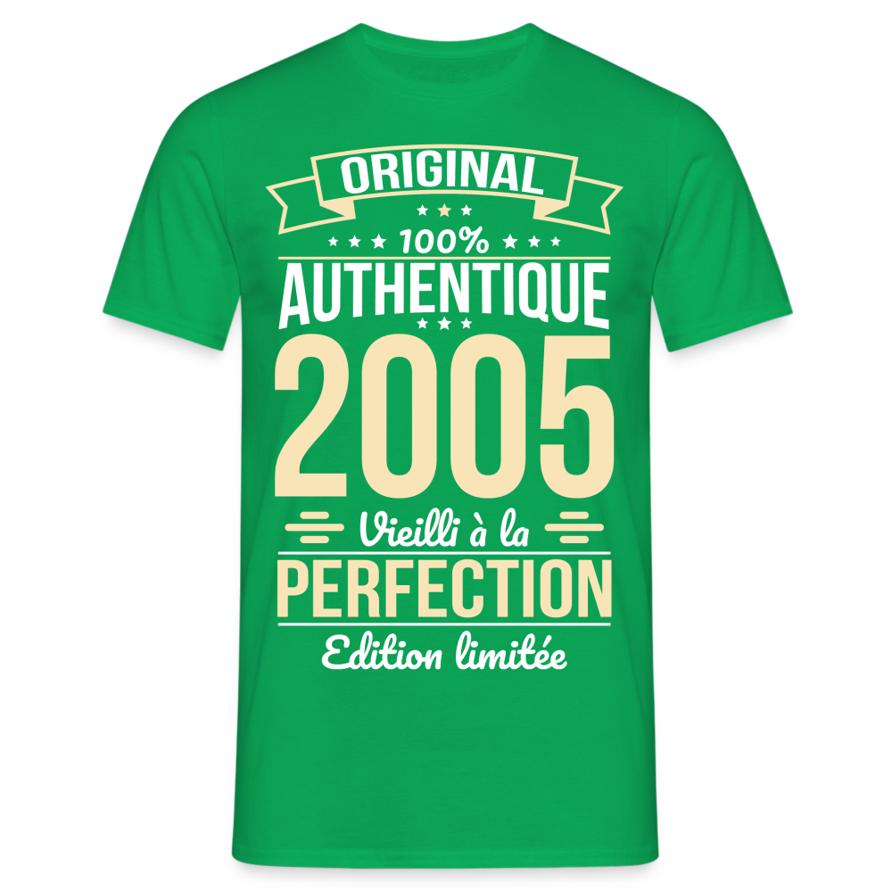 T-shirt Homme - Anniversaire 20 Ans - Original 2005 - vert