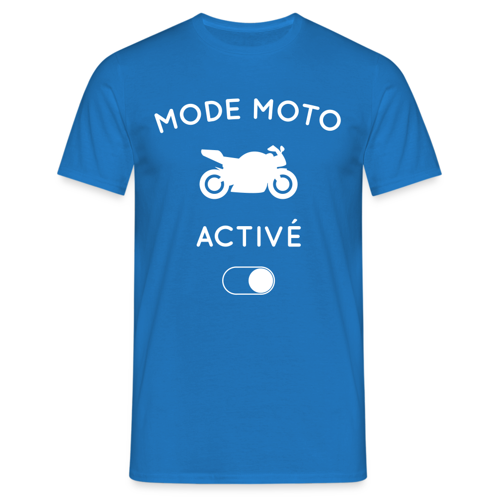 T-shirt Homme - Mode moto activé - bleu royal