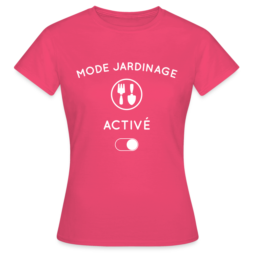 T-shirt Femme - Mode jardinage activé - rose azalée