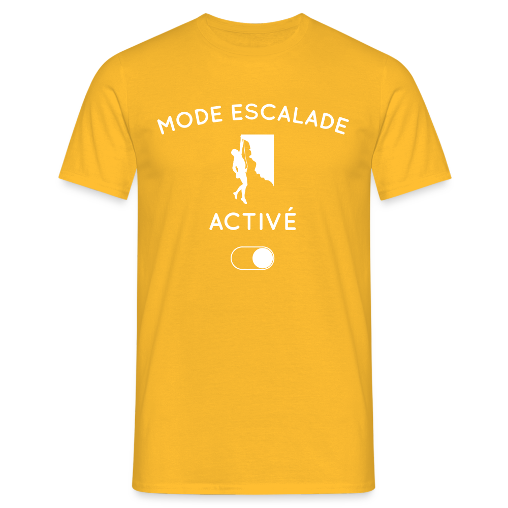 T-shirt Homme - Mode escalade activé - jaune