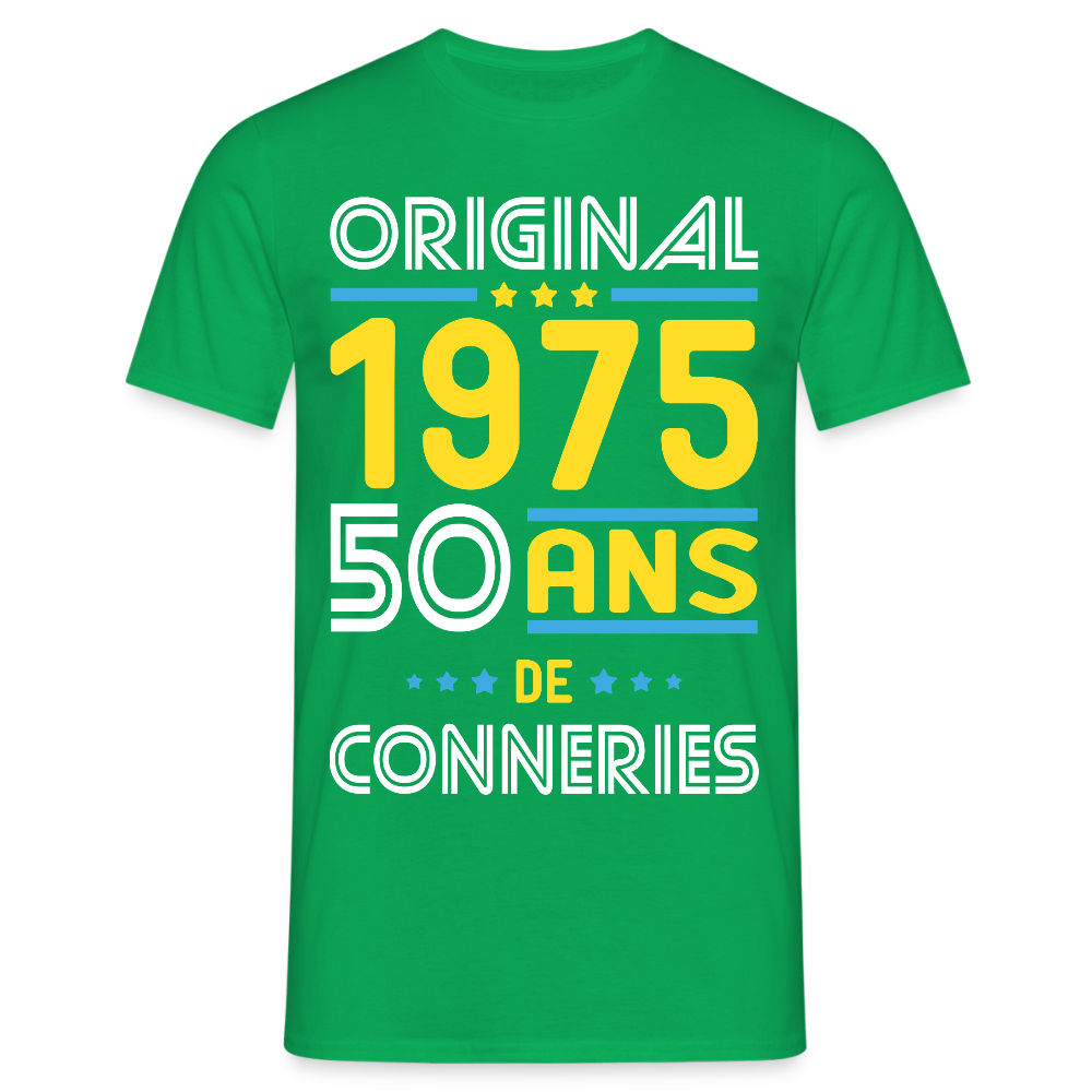 T-shirt Homme - Anniversaire 50 Ans - Original 1975 - Conneries - vert