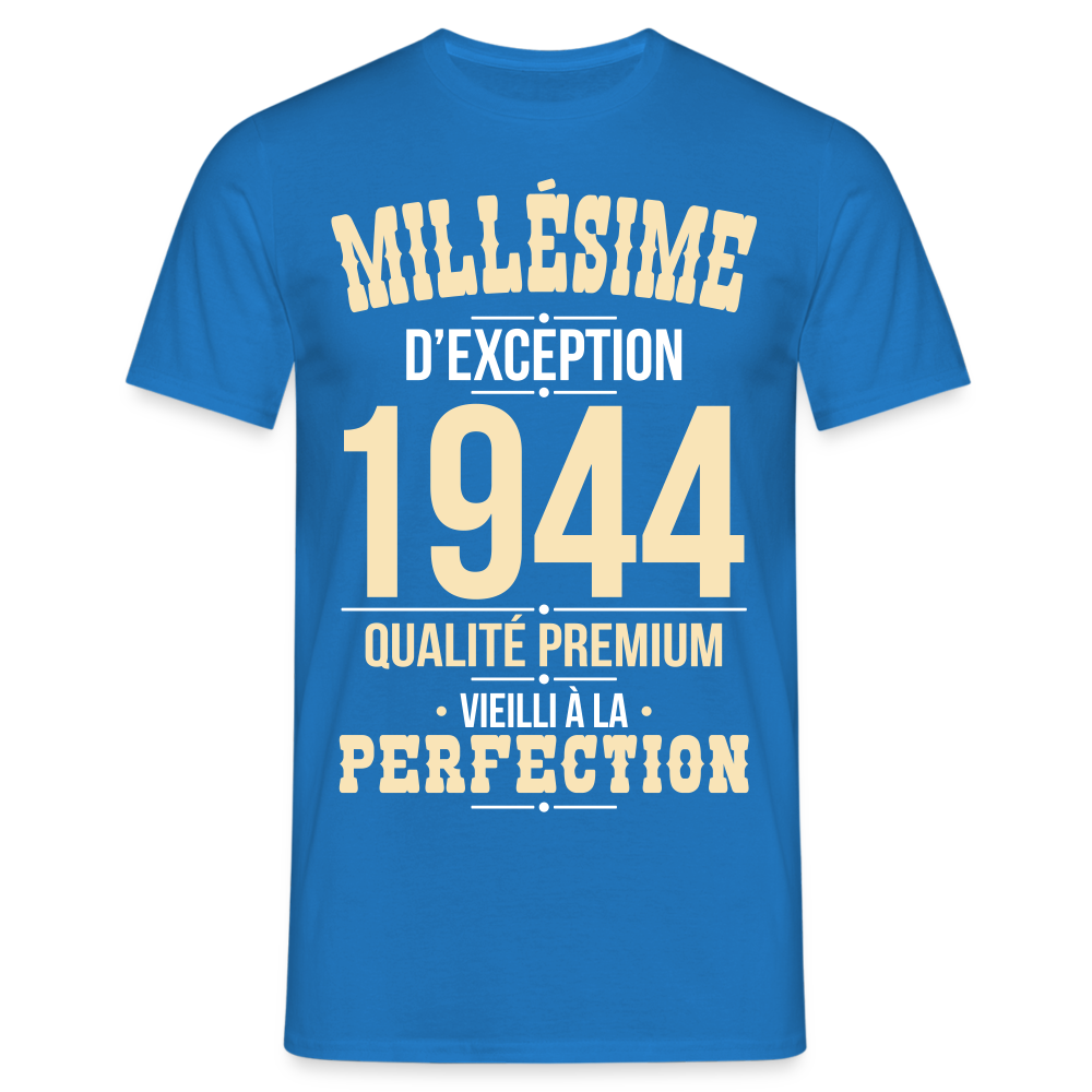 T-shirt Homme - Anniversaire 80 Ans - Millésime 1944 - bleu royal