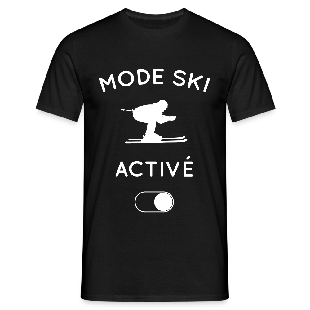 T-shirt Homme - Mode ski activé - noir