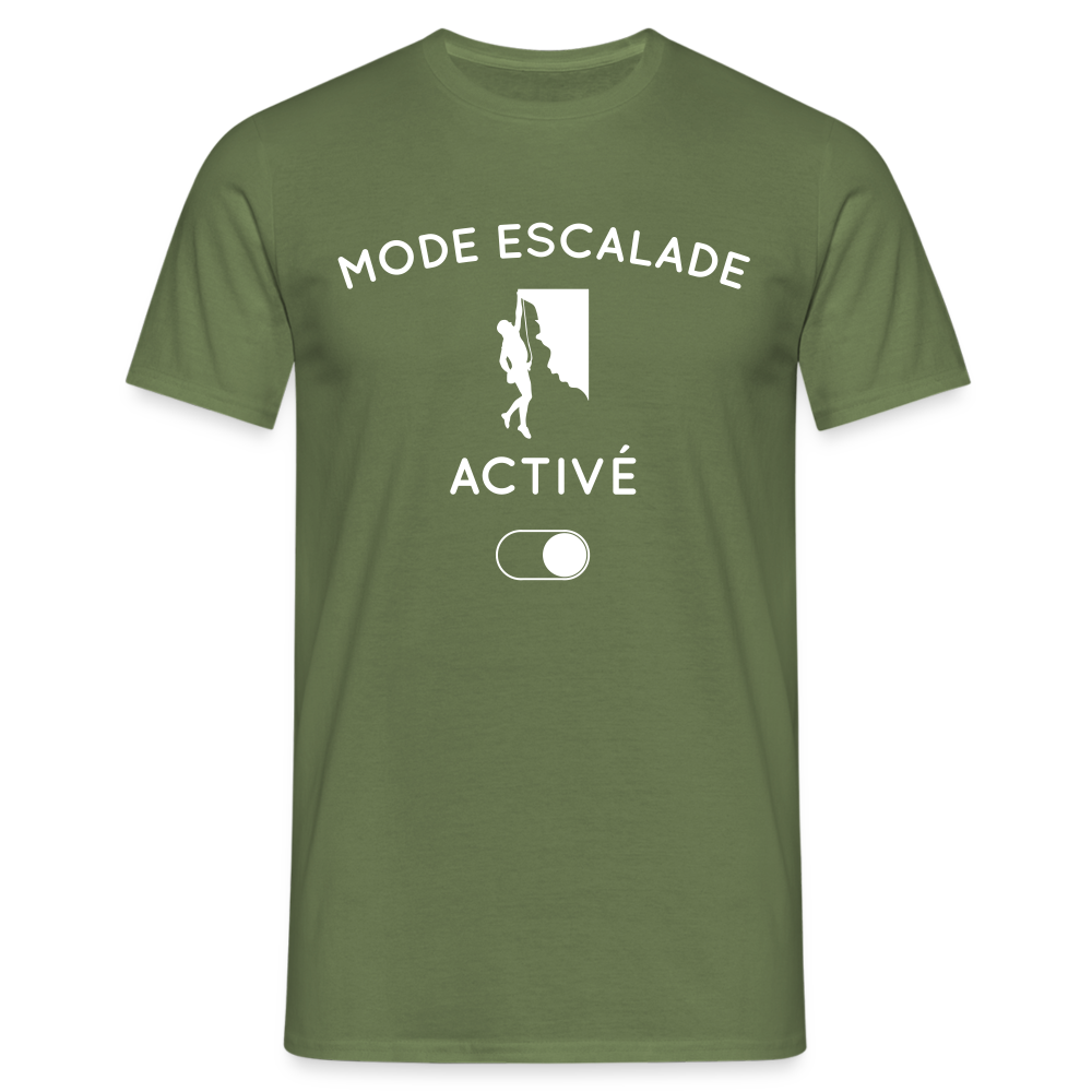 T-shirt Homme - Mode escalade activé - vert militaire