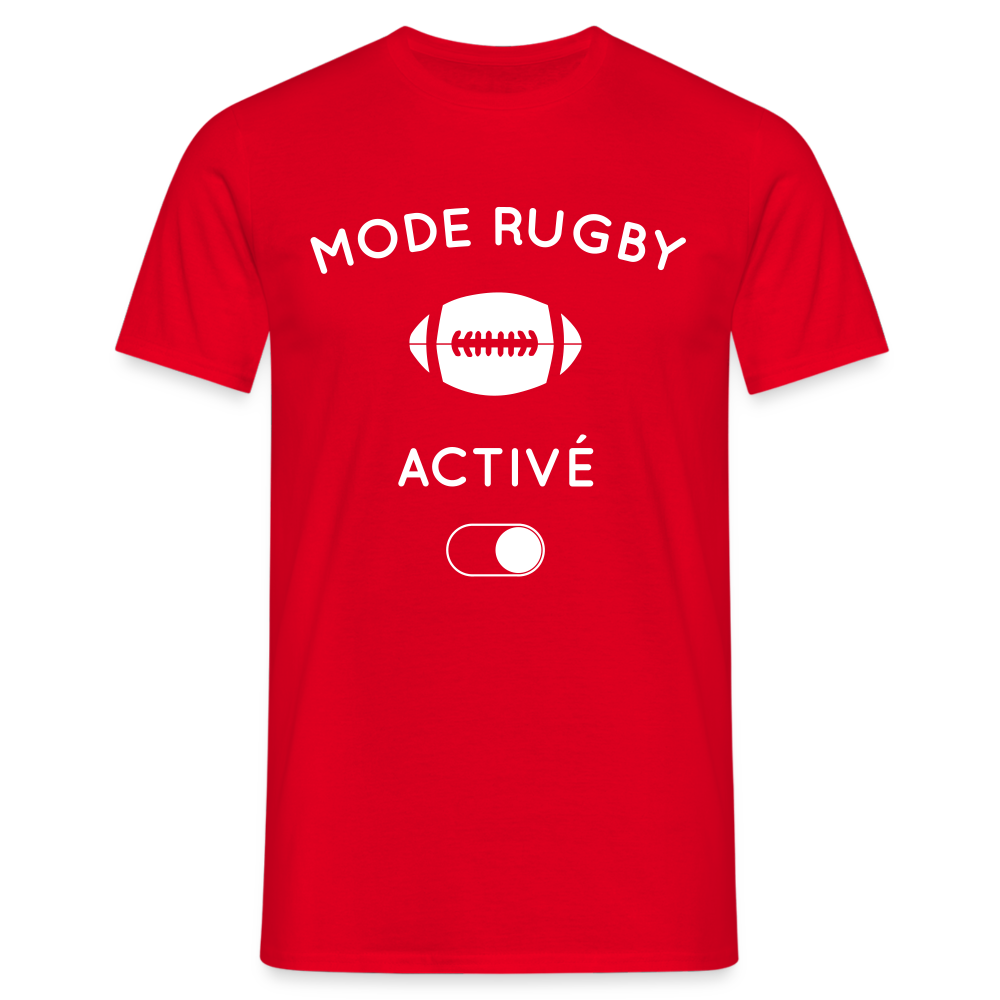 T-shirt Homme - Mode rugby activé - rouge