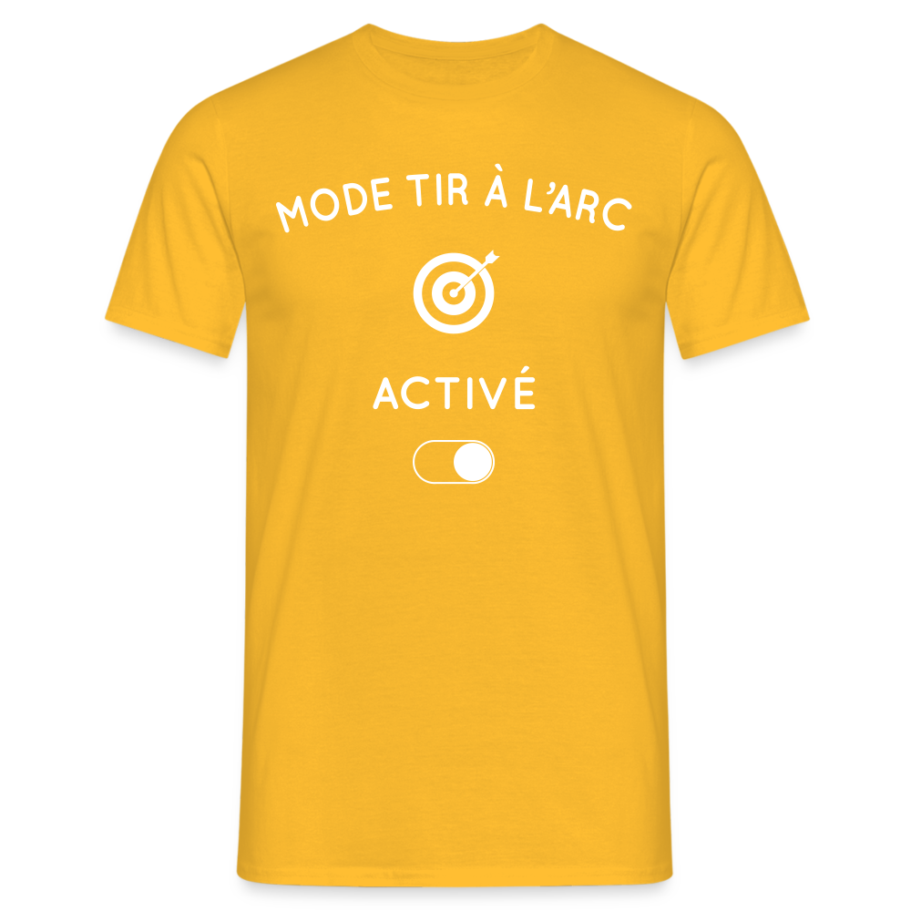 T-shirt Homme - Mode tir à l'arc activé - jaune