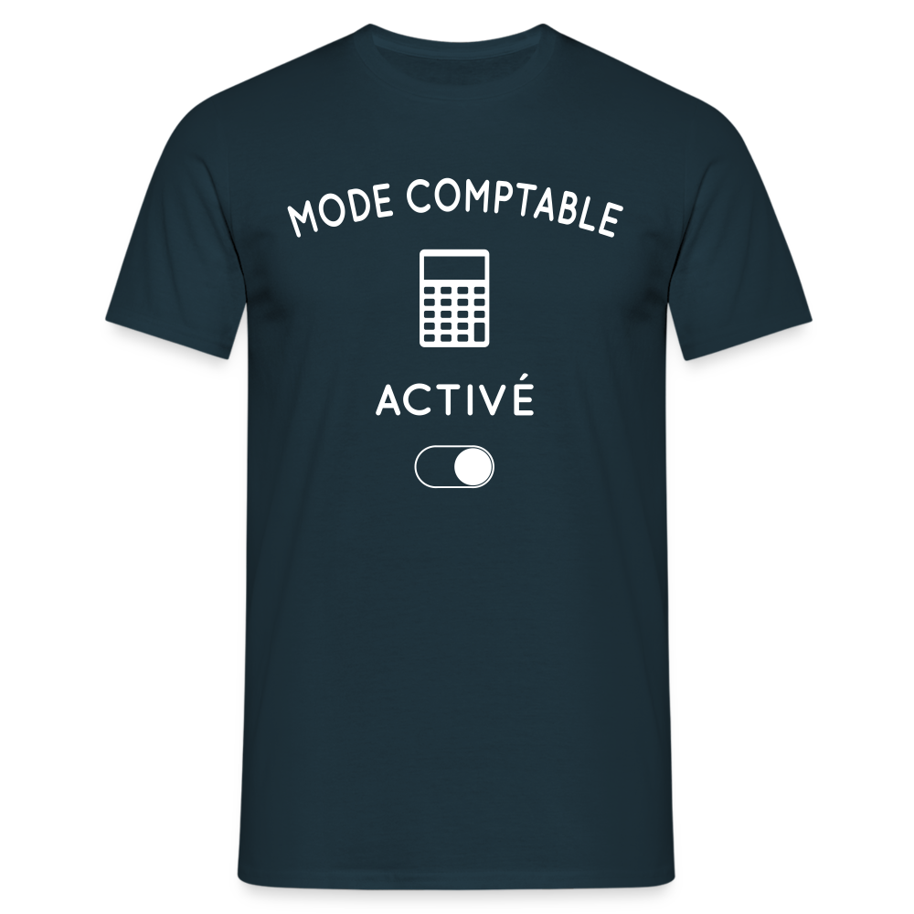 T-shirt Homme - Mode comptable activé - marine