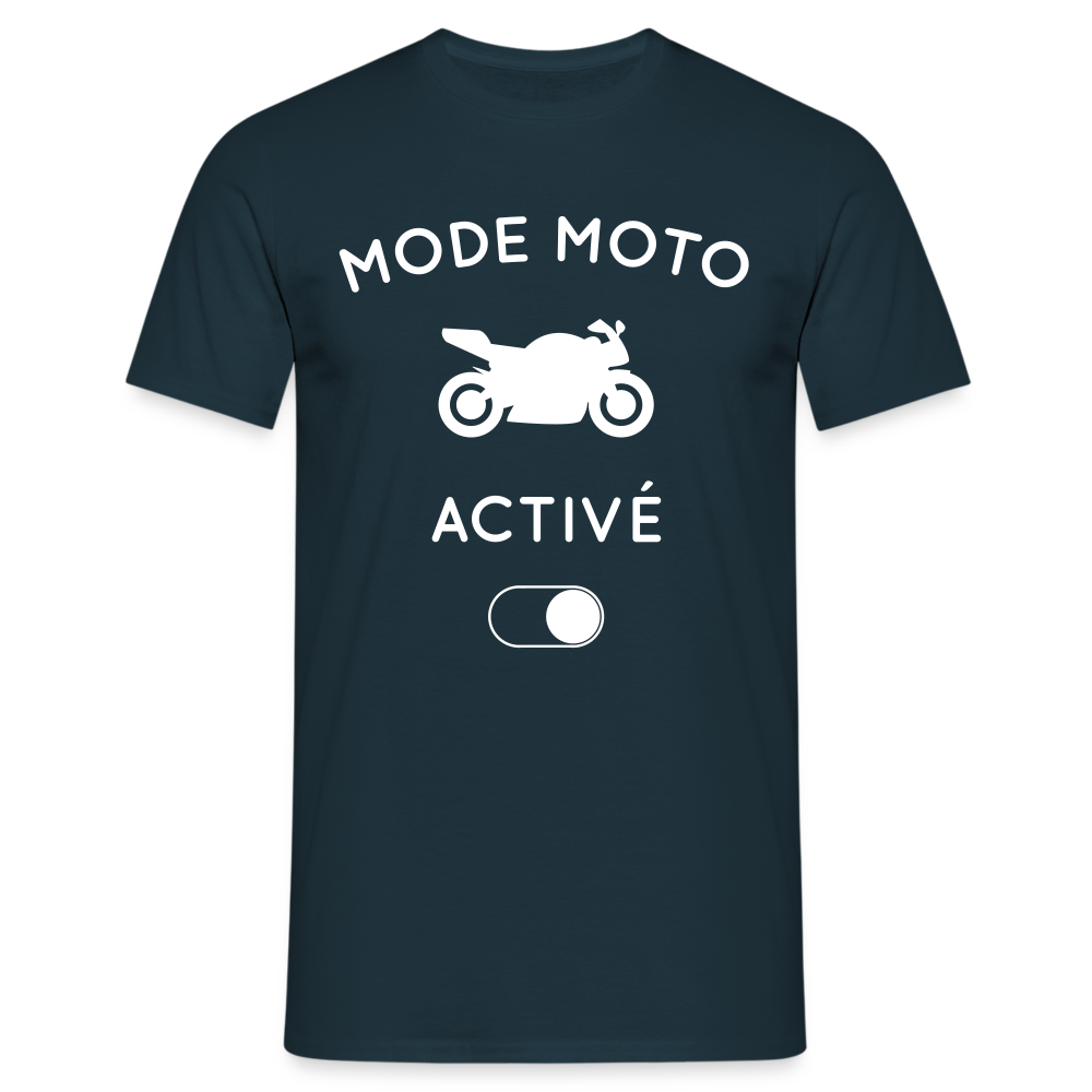 T-shirt Homme - Mode moto activé - marine