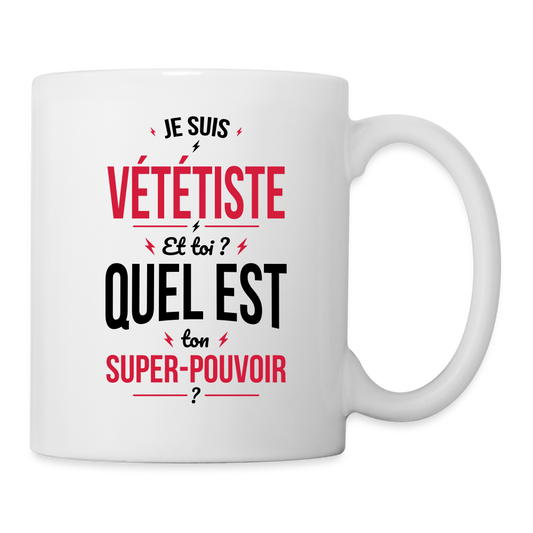 Mug blanc - Je suis vététiste - Super-pouvoir - blanc