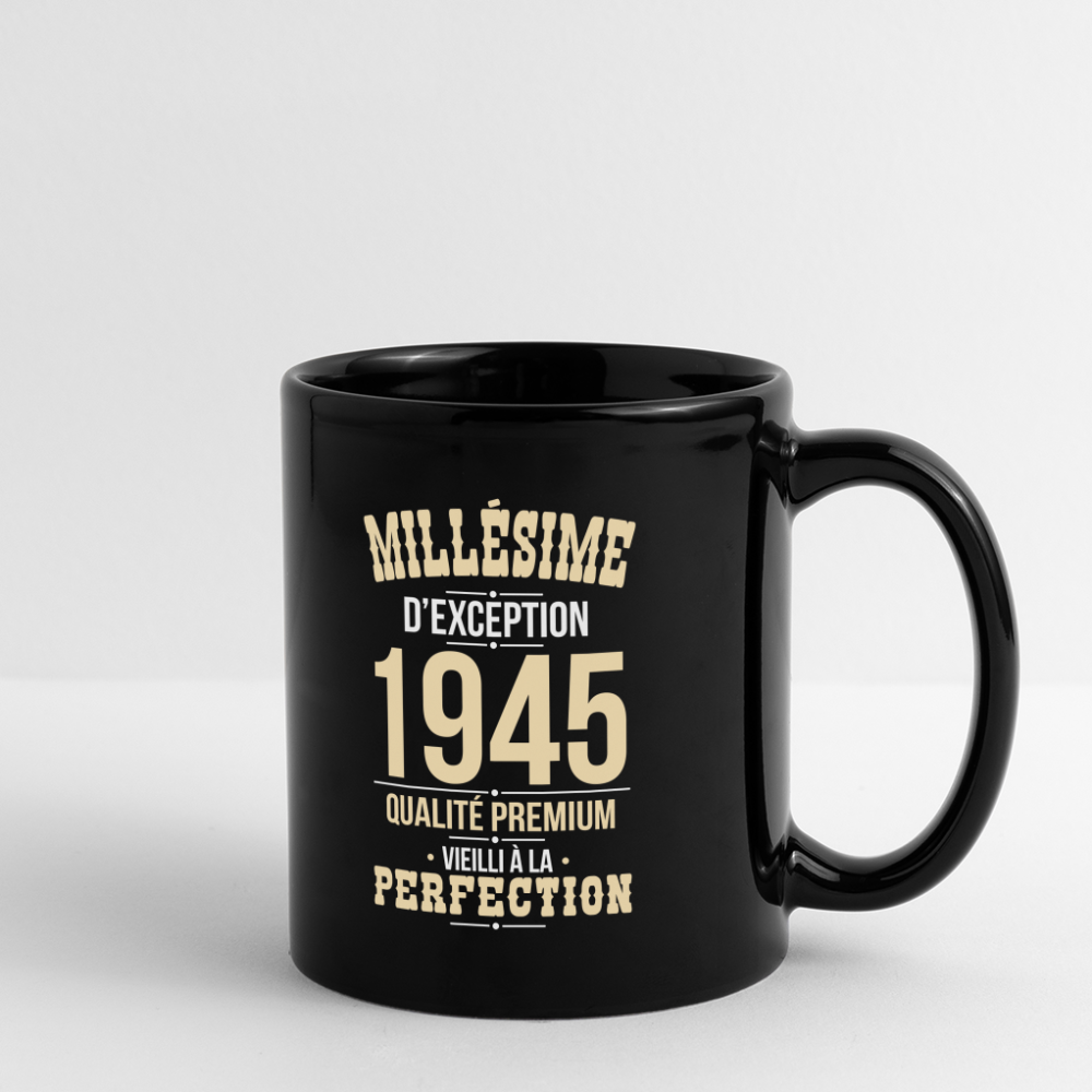 Mug uni - Anniversaire 80 Ans - Millésime 1945 - noir